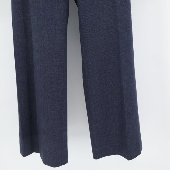 LaVia 18 Marled Navy Fine Tweed Wool Suit Blazer and Wide Leg Pants‎ Size 10 - Picture 4 of 15